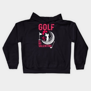 Golf is a Valentine's Day swing in love design Kids Hoodie